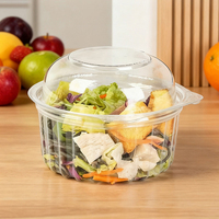 Boîte à bento ronde en PET transparent LOKYO, 16 oz, 32 oz, récipient en plastique pour la préparation des repas, pour salade de fruits, pâtisserie, sandwich