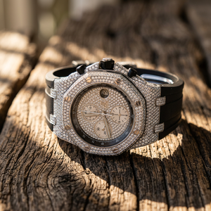 Superbe montre à mouvement suisse sertie de diamants Moissanite, prix de gros pour l'Inde pour LOISTA - Product Image 3