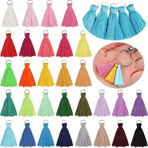 Mini Kwastjes Mala Kwast Kit Met Springringen Voor Oorbel Ketting Sieraden Maken Slinger Sleutelhanger Charms Ambachten Decoraties