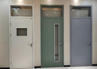 Porte de salle blanche ignifuge et résistante au feu, pour atelier biologique et usine alimentaire, avec excellente étanchéité et protection