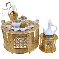 Qian Hu 2025 Nouveau design en stock, ensemble décoratif en métal pour café et thé éthiopien et du Moyen-Orient, table à café Rekebot durable