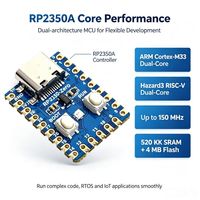 Waveshare RP2350-Zero Papan Pengembangan Mini Raspberry Pi RP2350A Mikrokontroler Arsitektur Ganda Dual-Core Kompatibel dengan Pico 2
