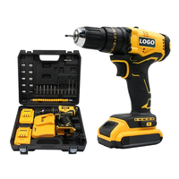 Perceuse rechargeable au lithium jaune KRB Double vitesse 13mm tournevis électrique domestique multifonction perceuse électrique sans brosse