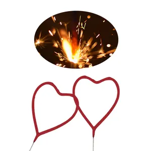Colored party city Heart Shaped sparkler cold fireworks handheld sparklers