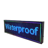 Panel Iklan Papan RGB P10 101x37cm Modul Layar Digital Signage untuk Restoran Jendela 39x14 inci