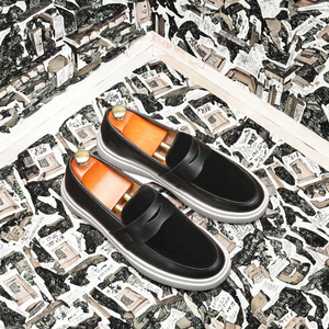 Zapatos Mocasines de Ante Sintético Hechos a Mano para Hombre, Zapatos de Boda Transpirables y Cómodos con Diseño Sin Cordones, Elegantes para Otoño e Invierno - Product Image 3