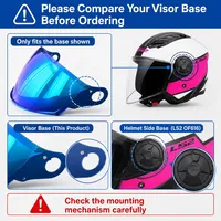 Visière ouverte pour casque de moto OF616 AIRFLOW II, écran de remplacement, lentille, visières pour casque, accessoires anti-UV pour LS2