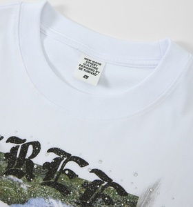 เสื้อยืดสตรีทแวร์สีขาวทรงหลวมพิมพ์ลายหมีและดีไซน์สีรุ้งคอกลมแขนสั้นเสื้อยืดผ้าฝ้ายสำหรับทั้งชายและหญิง - Product Image 5