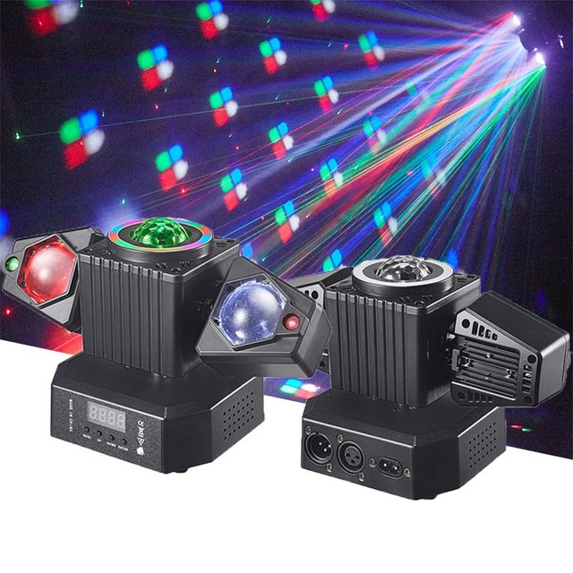 Mini 4in1 Effect Light Disco Party Lights Cheap Price RGBW Beam Ball Halo Laser with Dual Heads