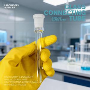 Tubo de Conexión de Vidrio de Grado Laboratorio con Junta de Aplastamiento Estándar, Vidrio de Laboratorio Resistente al Calor para Experimentos Químicos - Product Image 3