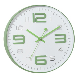 24 Hour Time 4 <b>Digit</b> Battery Operated Led <b>Wall</b> <b>Clock</b> CARTOON Black Green Red White Light Geometric Blue AAA Box Style Living GUA - Product Image 2