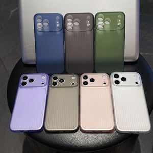 Suitable for iPhone 17/16 case 15 Pro corrugated pattern soft case for iPhone 14 high-transparency quick-change big <b>window</b> - Product Image 1