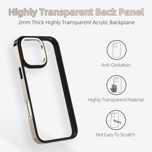Nueva funda de teléfono de carga inalámbrica transparente de Color de contraste para iPhone 16 15 14 13 12 11 Pro Max cubierta magnética de prevención de caídas - Product Image 2