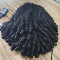 Perruque Sans Colle en Cheveux Vierges 12A, 250% Yaki Raide avec Extrémités Bouclées en Spirale, Bob Lace Frontale 13*4, Perruques Courtes Afro Bouclées en Cheveux Humains