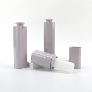 50ml Gray Purple ABS Rotary Airless Pump Bottle – Twist Lock Lotion Container – Luxury Cosmetic Packaging with Vacuum Pump - Product Image 1