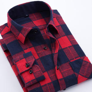 Oemtailor Fashion Chemise décontractée en flanelle à carreaux pour hommes Vente en gros Logo personnalisé Tissu de flanelle tissé à manches longues imprimé pour l'hiver - Product Image 4