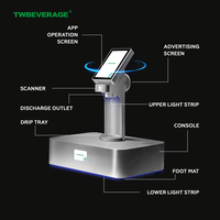 Distributeur de boissons intelligent TWBEVERAGE pour cocktails et spiritueux avec système IoT et écran tactile