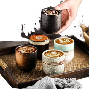 Tazas de Café de Porcelana Pintadas a Mano con Diseño Creativo de Dibujos Animados de la Marca JADE, Desechables, con Patrón de Manzana y Plátano, 201-300 ml, Venta al Por Mayor - Product Image 1