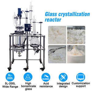 Vacuum Glass <b>Filter</b> Reactor 50L Jacketed Filtration Vessel <b>with</b> PTFE Bottom Valve for Solid Liquid Separation Automatic - Product Image 4