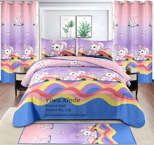 Recién llegado, habitación de sábanas para camas para niños, juego de sábanas de <span class=keywords><strong>colcha</strong></span> de tamaño doble con cortinas a juego - Product Image 6