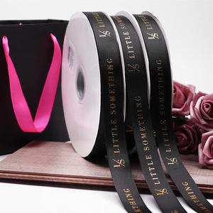Rollos de Cinta Personalizados con Logotipo de Marca, Tamaños Personalizados, Impresión de Diseños, Precio de Fábrica, Cinta de Satén y Grosgrain para Regalo - Product Image 3