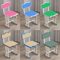 Ensemble bureau et chaise réglables en panneau de fibres moyennes pour l'école et la maison, mobilier moderne pour salle de classe, idéal pour l'apprentissage individuel