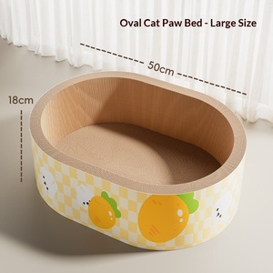 Papan Garukan Kucing Sarang Kucing Terpadu Papan Garukan Kucing Tahan Gores Tahan Aus Kertas Bergelombang - Product Image 6