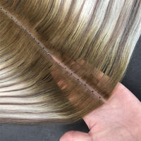 Extensions de cheveux humains indiens Remy 100% naturels, double trame, bouclés à la machine, lots de cheveux vierges, marque EA, personnalisables, vente en gros