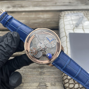 Montre mécanique de luxe pour homme, cadran orbital, mouvement flottant, style tourbillon, logo personnalisé OEM - Product Image 2