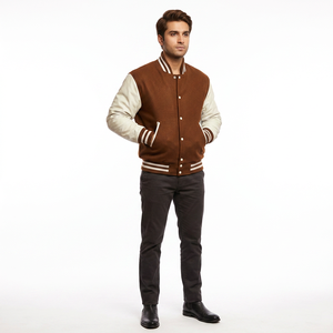 Premium Quality Custom Canvas Winter <b>Baseball</b> <b>Jacket</b> <b>Men</b> Varsity Sporty Stand 100% Cotton Custom Printed Designs Breathable - Product Image 1