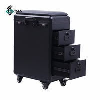 YABA Grande Capacité Tattoo Trolley Case Boîte à Bagages de Transport Facile avec Roues Silencieuses et Poignées Accoudoir de Tatouage