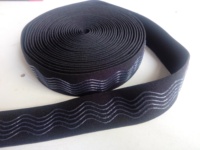 Fabricants Vente en gros de bandes élastiques antidérapantes noires et blanches Wave Silicone 2.5cm Bande de caoutchouc antidérapante Goutte à goutte