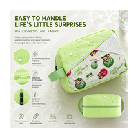 Trousse de Toilette Officielle Teddy Island à Imprimé Melon, Pochette de Maquillage, Organisateur de Toilette, Étui de Voyage Étanche, Vente en Gros