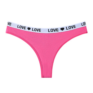 Tangas de algodón para mujer al por mayor, bragas sexys de talle medio, ropa interior deportiva transpirable a la moda para mujer - Product Image 1
