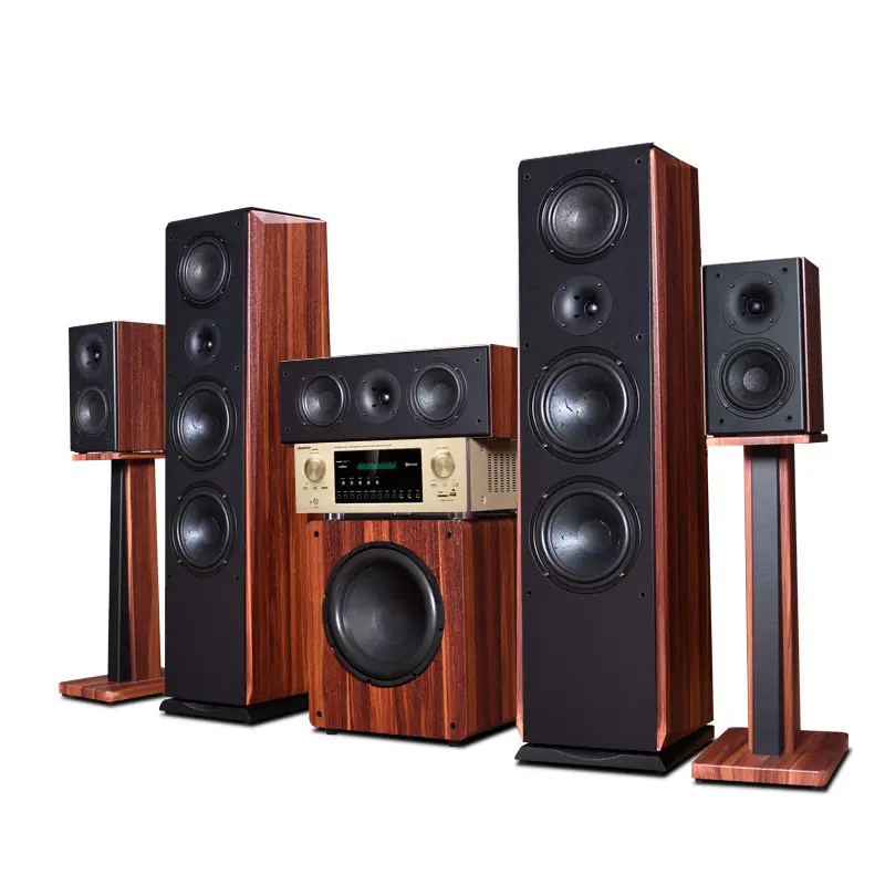 Vofull Surround Sound Audio Blue Tooth Wall Mount Living Room Woofer Karaoke Speaker 5.1 Home Theater System
