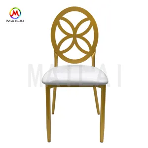 En gros nouvelle fleur ronde en métal chiavari chaise de mariage d'hôtel dinant la chaise