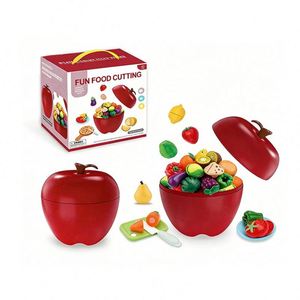 Toysrunner Kids <b>Play</b> Food <b>Kitchen</b> Toy Set <b>Plastic</b> Pretend <b>Play</b> Cutting Fruit Vegetable Children Role <b>Play</b> Educational Activity - Product Image 1