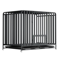 Cage pour chien de style villa respirante en tube carré pour chiens de grande, moyenne et petite taille - Maison universelle pour animaux de compagnie d'intérieur