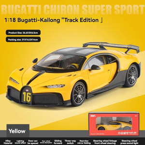 Bugatti Chiron Premium Hyper Sports, Auto de Metal Fundido a Presión, Escala 1:18, Modelo Coleccionable de Gran Tamaño con Puertas que se Abren - Product Image 5