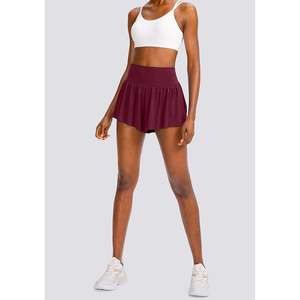 Short jupe de tennis fluide taille haute pour femme avec 4 poches et vêtements d'entraînement athlétiques au design papillon - Product Image 3