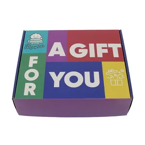 Kotak kertas kustom kreatif kotak hadiah kosong kemasan hadiah UNTUK ANDA paket diy kotak desain Paket Natal