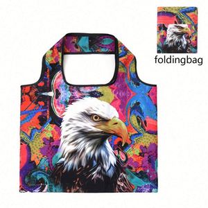 Sacs fourre-tout pliables personnalisés, neufs, durables et résistants, en tissu écologique réutilisable, super pliables pour le shopping - Product Image 6