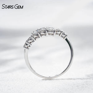 Anillo Abierto de Oro Sólido de 10K StarsGem con Diamante Cultivado en Laboratorio de 0.98CTW, Corte Brillante, Graduado, Chapado en Rodio, Unisex - Product Image 2