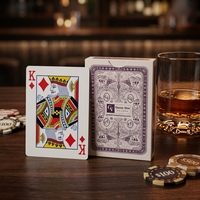 Cartes à jouer personnalisées imprimées en usine, finition lin premium, jeu de poker personnalisé pour mariage, publicité d'entreprise, cadeaux