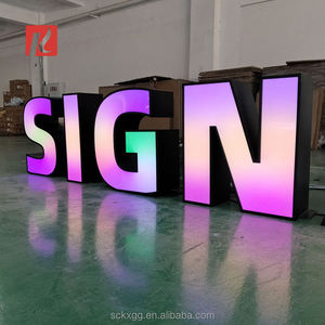 Kexian Grandes lettres 3D personnalisées Enseigne extérieure autonome Lettre lumineuse géante RVB pour la décoration - Product Image 1