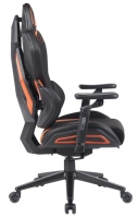 Chaise de gaming ergonomique en nylon avec accoudoirs 5D réglables, vérin à gaz 4 positions, pivotement à 360°, design de luxe pour bureau à domicile et ordinateur