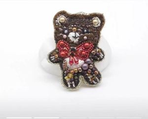 Patch brodé thermocollant personnalisé en gros pour vêtements, patch appliqué personnalisé brodé avec des paillettes et des perles - Product Image 4