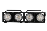 Luz de escenario LED RGBAL IP65 de 2 ojos con modo DMX Ra90 de aleación de aluminio para eventos en almacenes