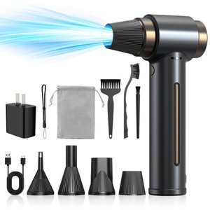 Ventilateur turbo violent de 105 000 tr/min, <span class=keywords><strong>souffleur</strong></span> à jet portable, moteur sans balais, dépoussiéreur haute vitesse pour le nettoyage des claviers d'ordinateur - Product Image 1