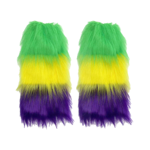 <span class=keywords><strong>LED</strong></span> Mardi Gras Calentadores de piernas Cubiertas Mardi Gras Cubiertas de piernas esponjosas Tacones de piel iluminados Botas largas Cuff Cover - Product Image 1